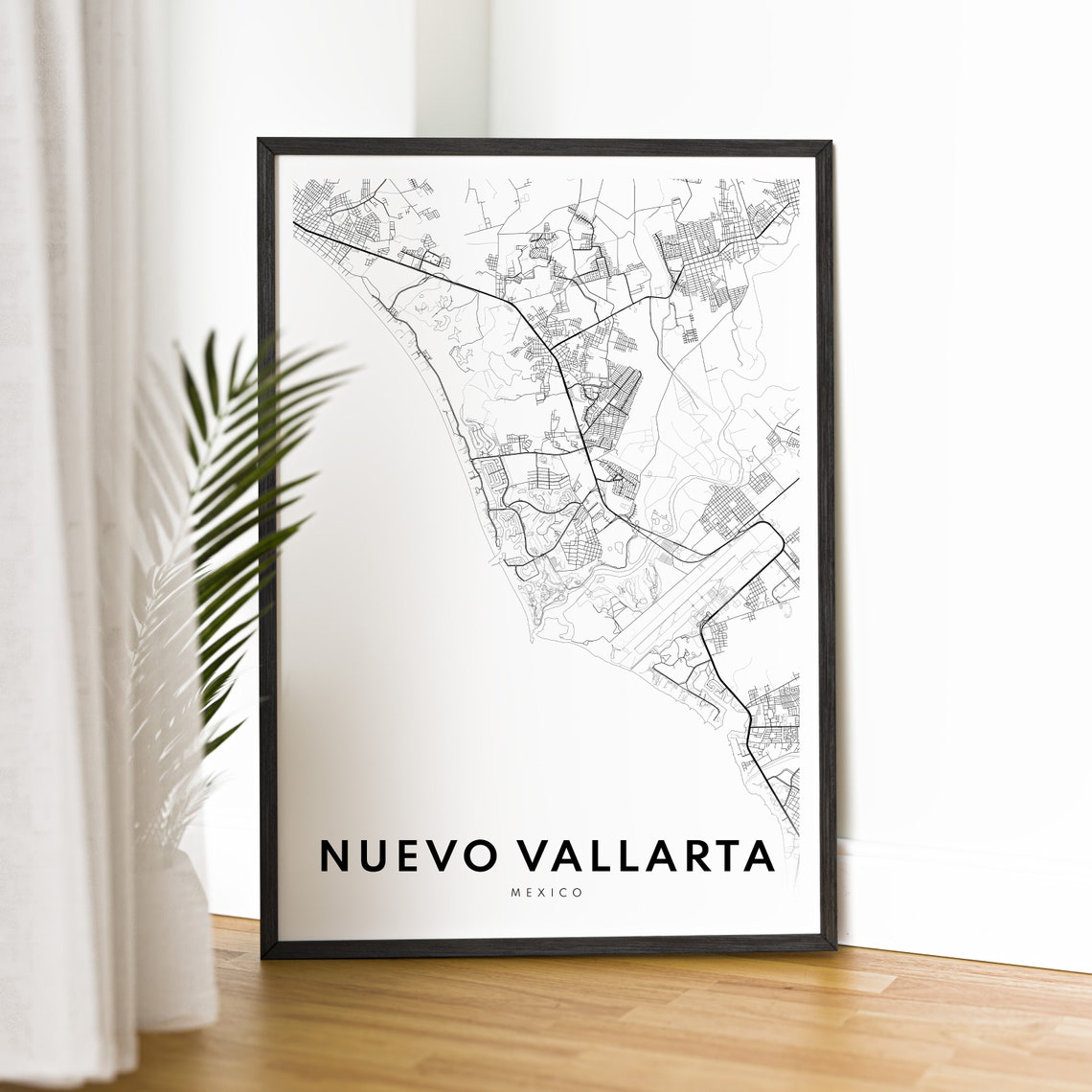 Nuevo Vallarta Mexico Riviera Nayarit City Street Map Poster - Image 2
