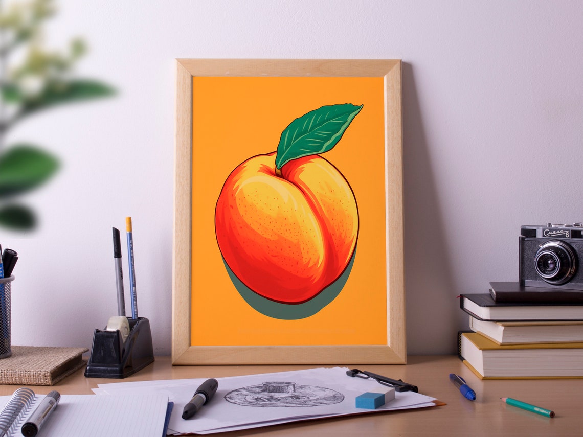 Peach Poster Print Wall Dcor