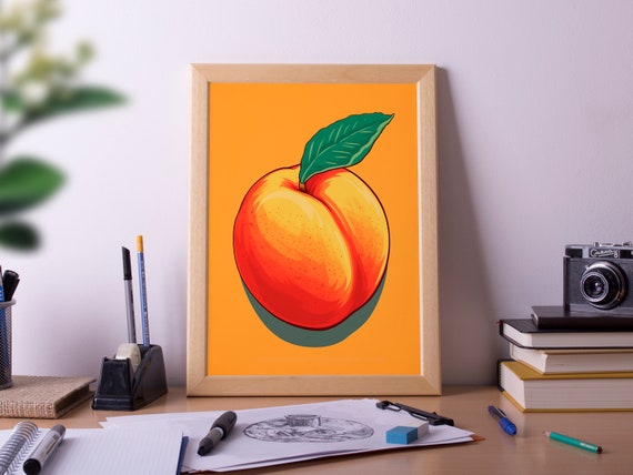 Peach Poster Print Wall Dcor