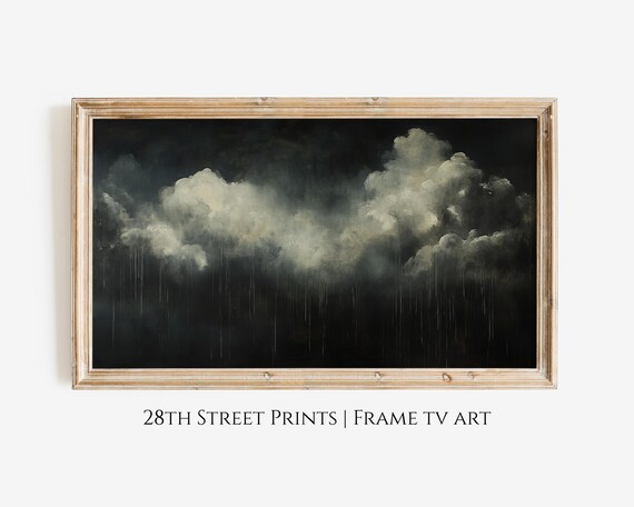 Halloween Frame Tv Art Dark Moody Wall Art Cloud Art Moody Wall Art Halloween Frame Tv Fall Art Frame Tv Art