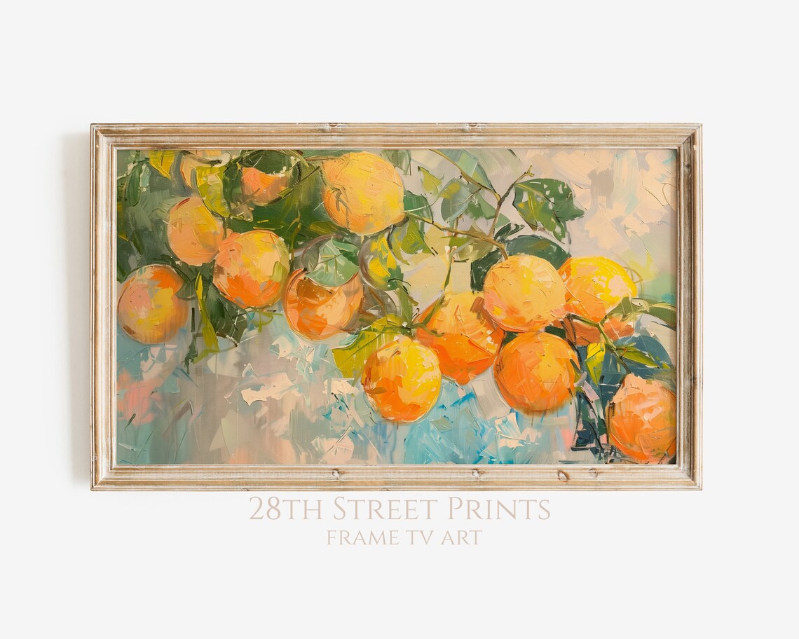 Sun Kissed Citrus Oil Painting Art Print