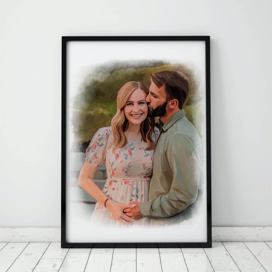 Christmas Gift Custom Portrait Watercolor Painting From Photo Hand Painting Portrait Wall Art Watercolor Painting Personalised Portrait - Image 5
