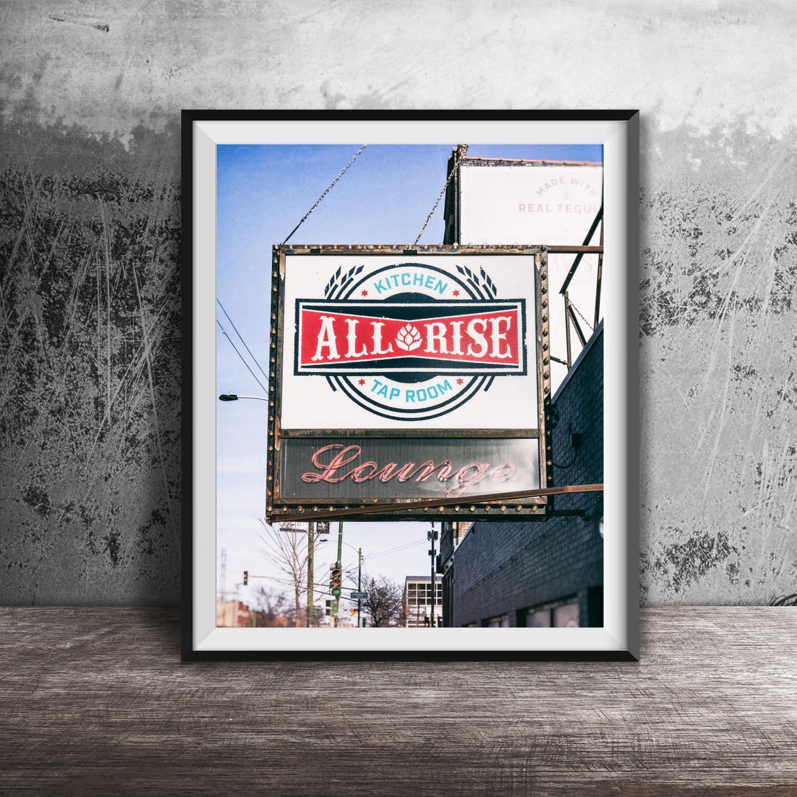 All Rise Tap Room Kitchen and Lounge Sign Chicago Photo Poster