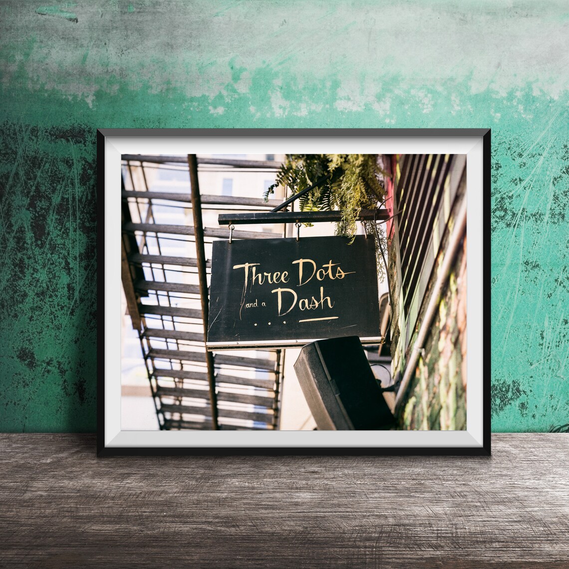 Three Dots and a Dash Tiki Bar Hanging Sign Chicago Nightlife Poster
