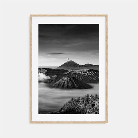 Indonesia Black And White Travel Poster, Map Art Print