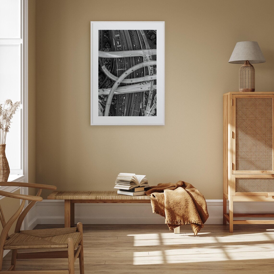 Atlanta Black And White Travel Poster Print - Image 3