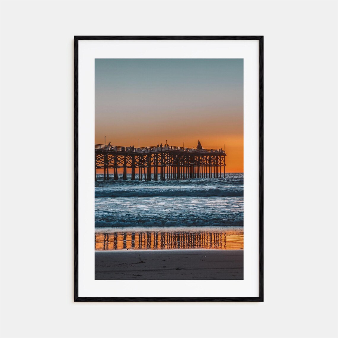 Mission Beach San Diego Colorful Poster Print Mission Beach San Diego Photo Wall Art Wall Decor Travel Print Street Map Poster City Map