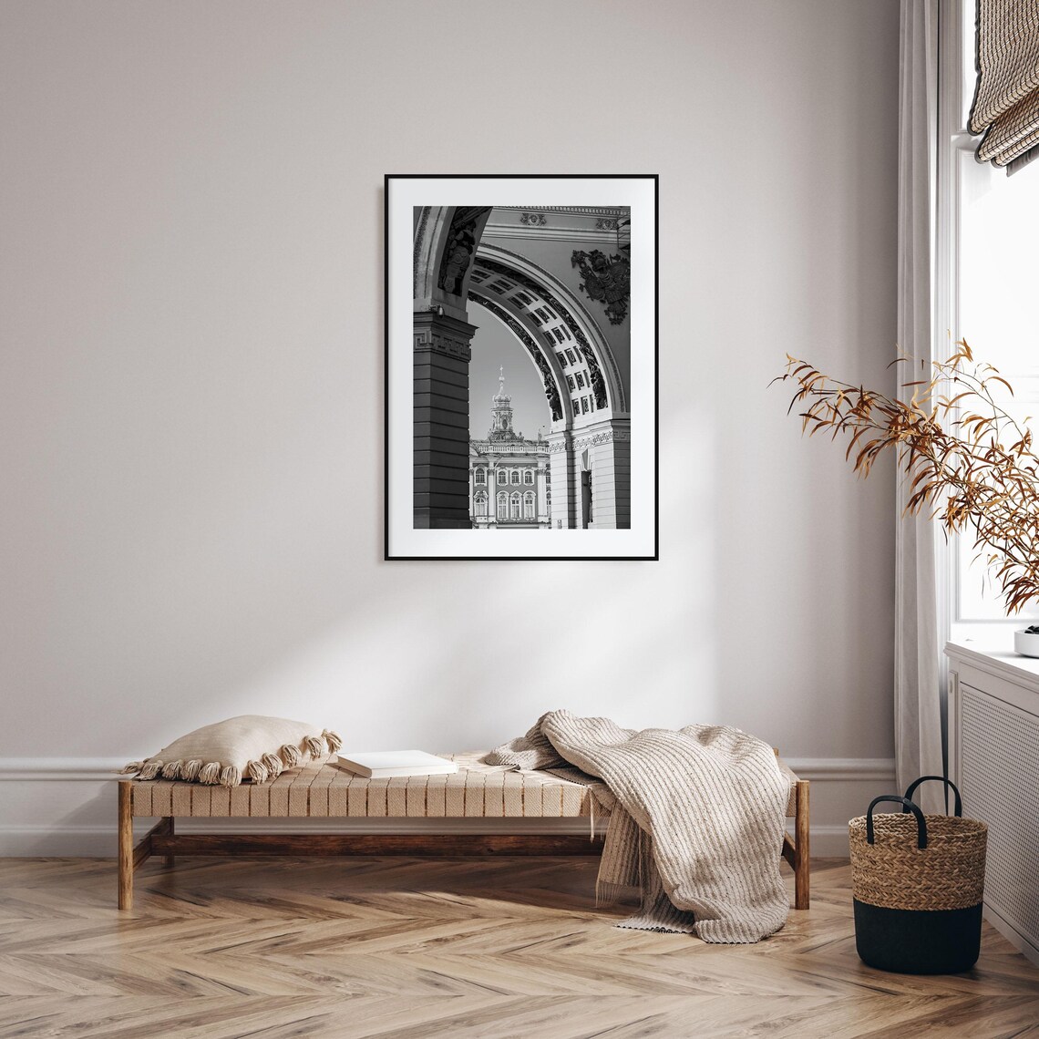 St Petersburg Black And White Travel Poster Print - Image 2