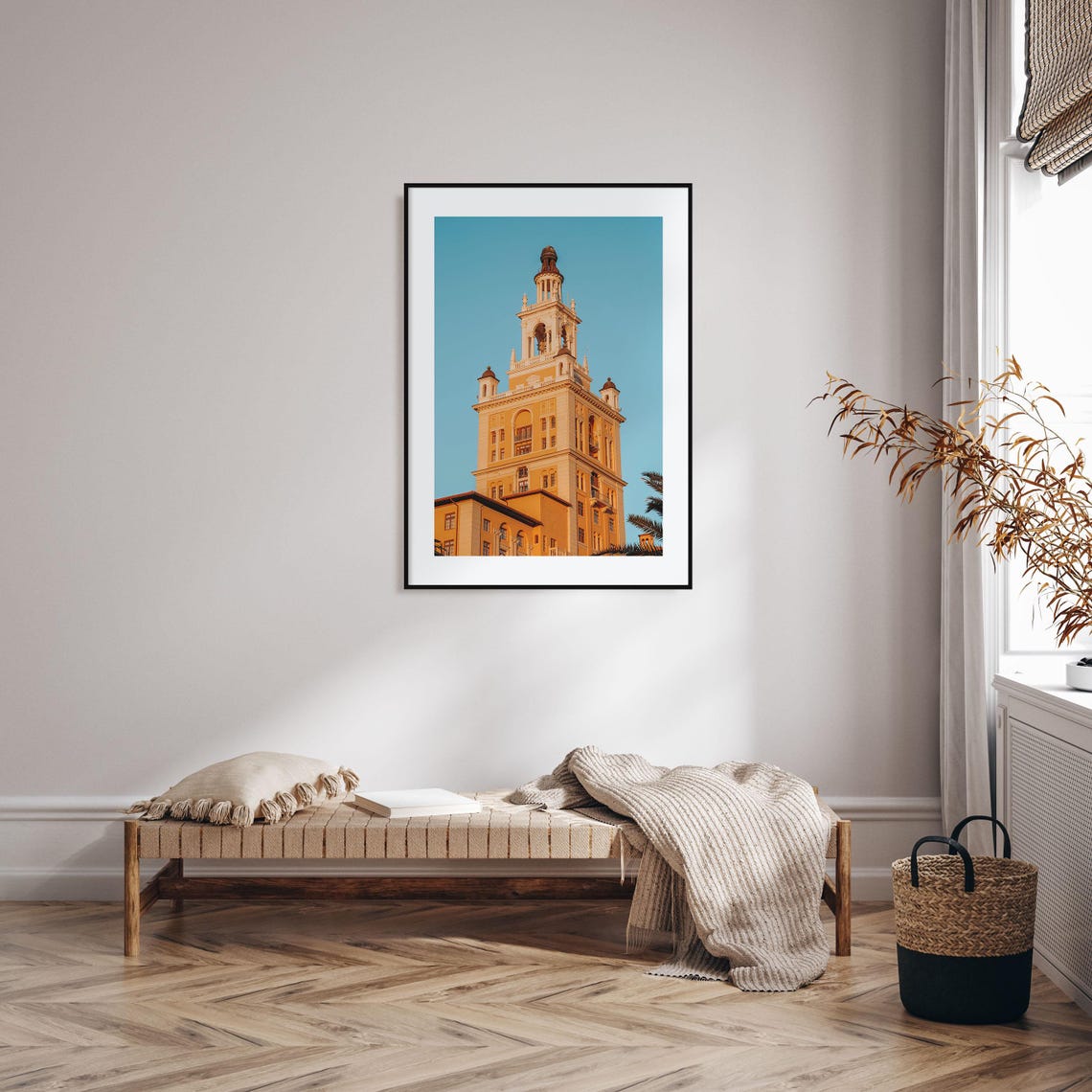Coral Gables Mediterranean Tower Blue Sky Architecture Photo Poster - Image 2