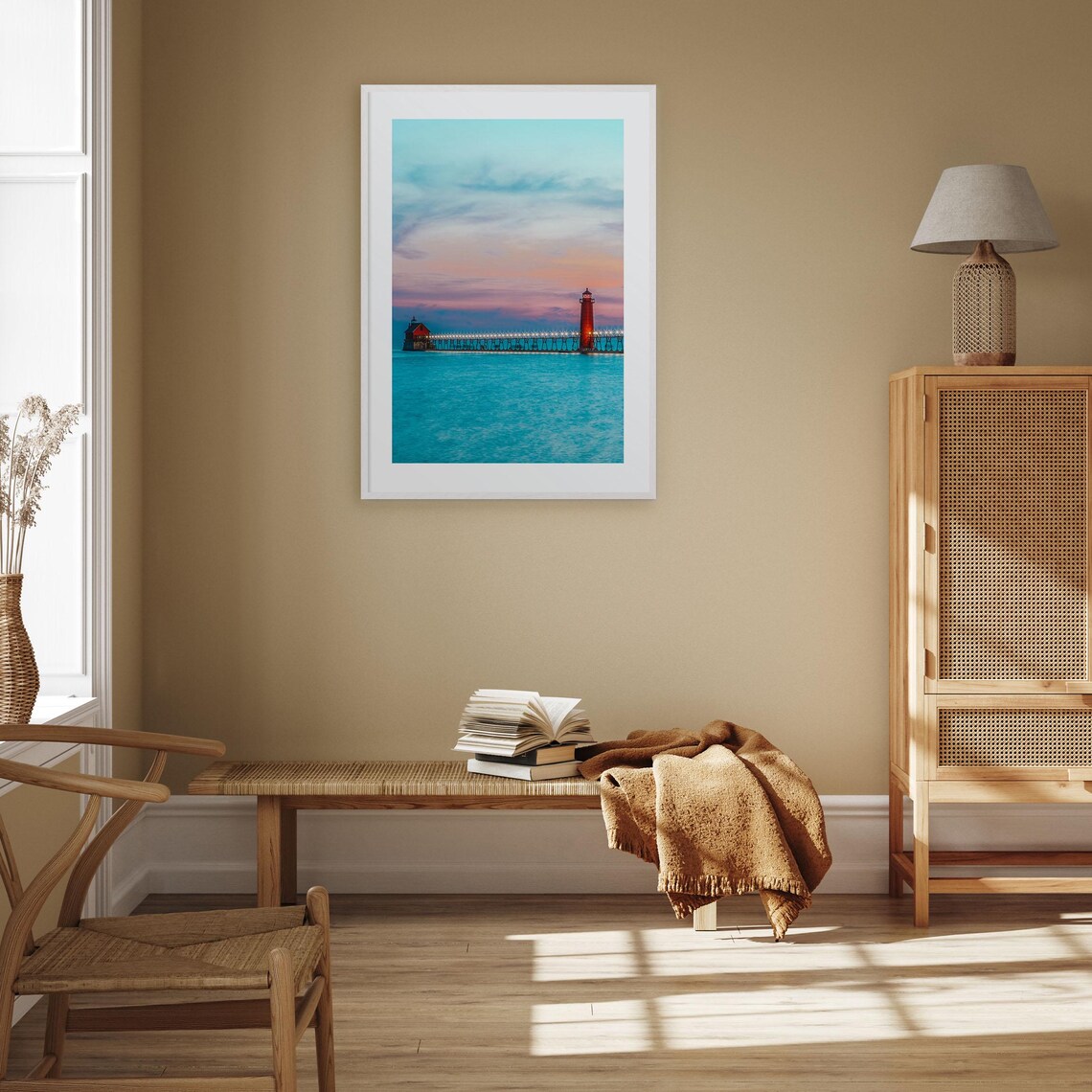 Grand Haven Colorful Travel Poster, City Map Print - Image 3