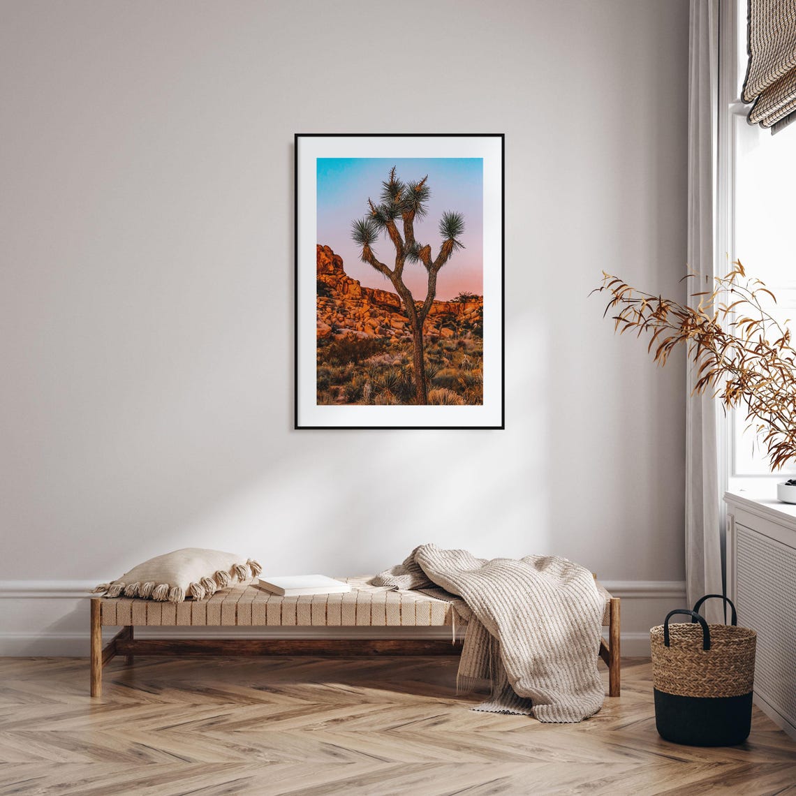 Joshua Tree National Park Desert Sunset Silhouette Photo Poster - Image 2
