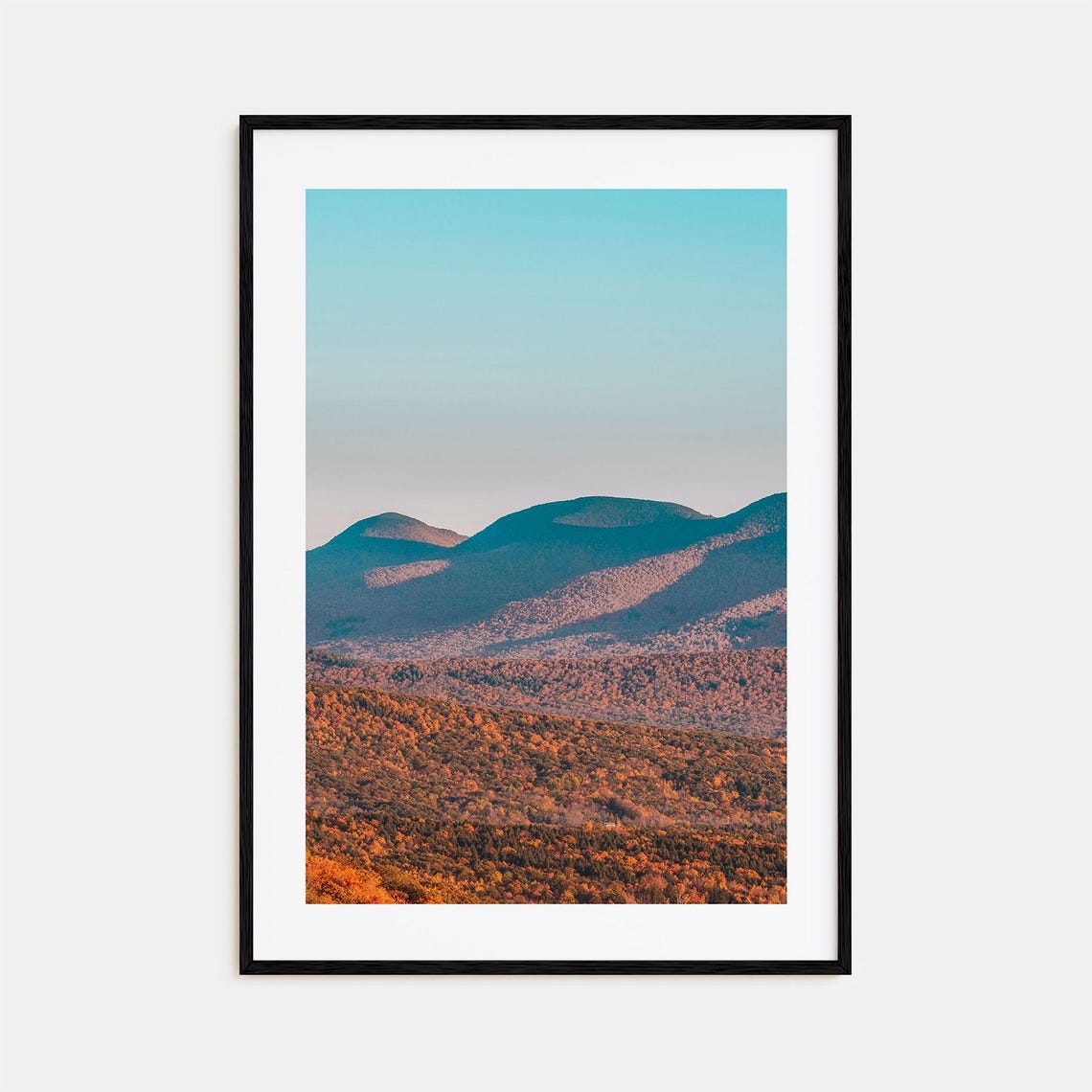 Catskill Mountains Autumn Foliage Over Rolling Ridges Poster