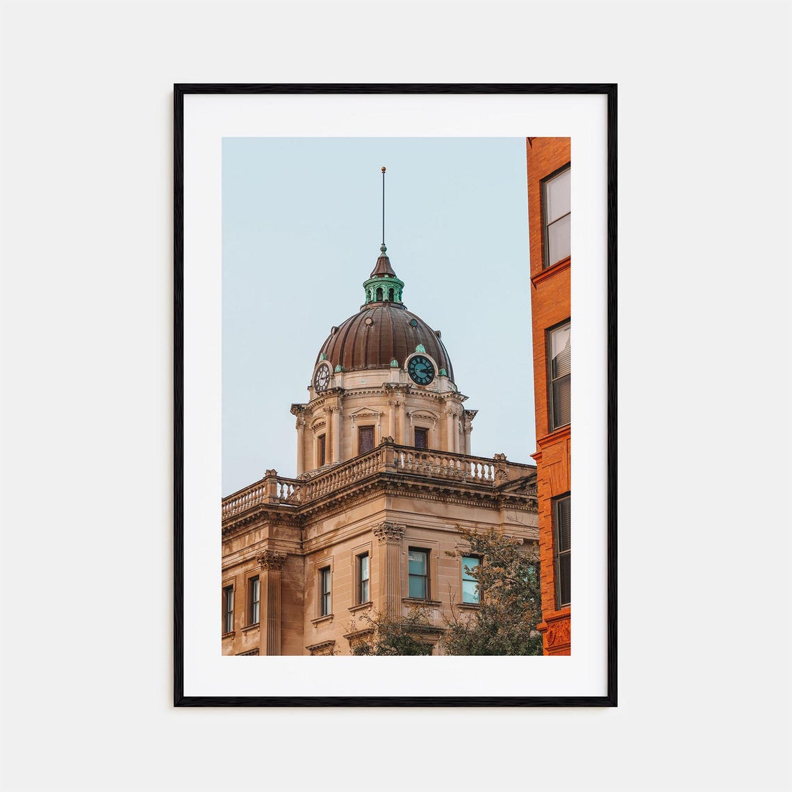 Bloomington Indiana Historic Courthouse Dome Clock Tower Poster