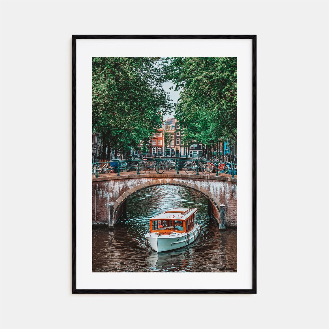 Amsterdam Colorful Travel Poster, City Map Art
