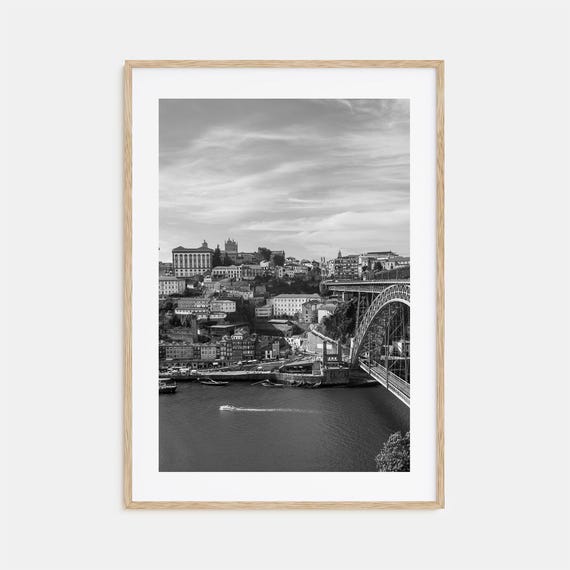 Porto Black And White Travel Poster Print