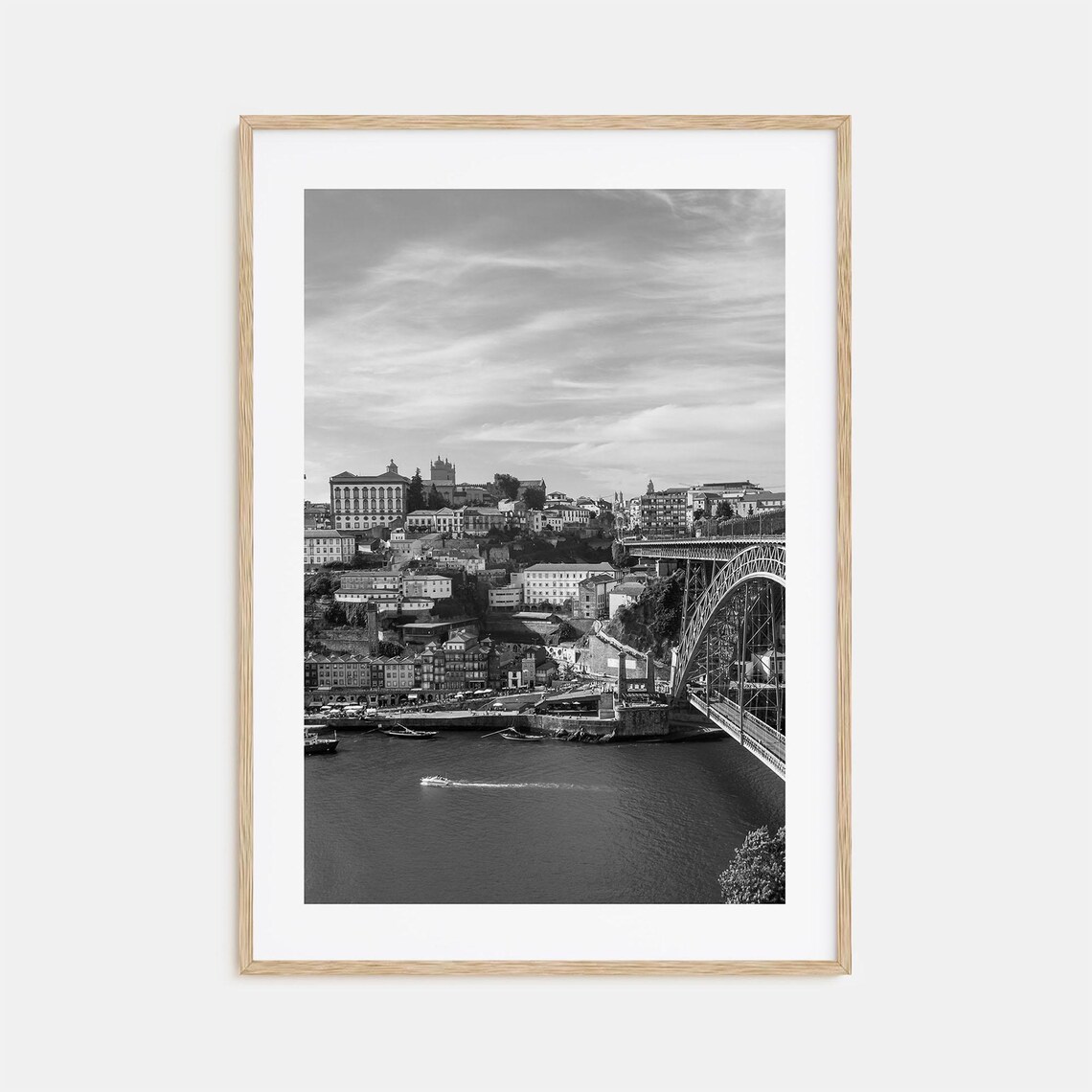 Porto Black And White Travel Poster Print