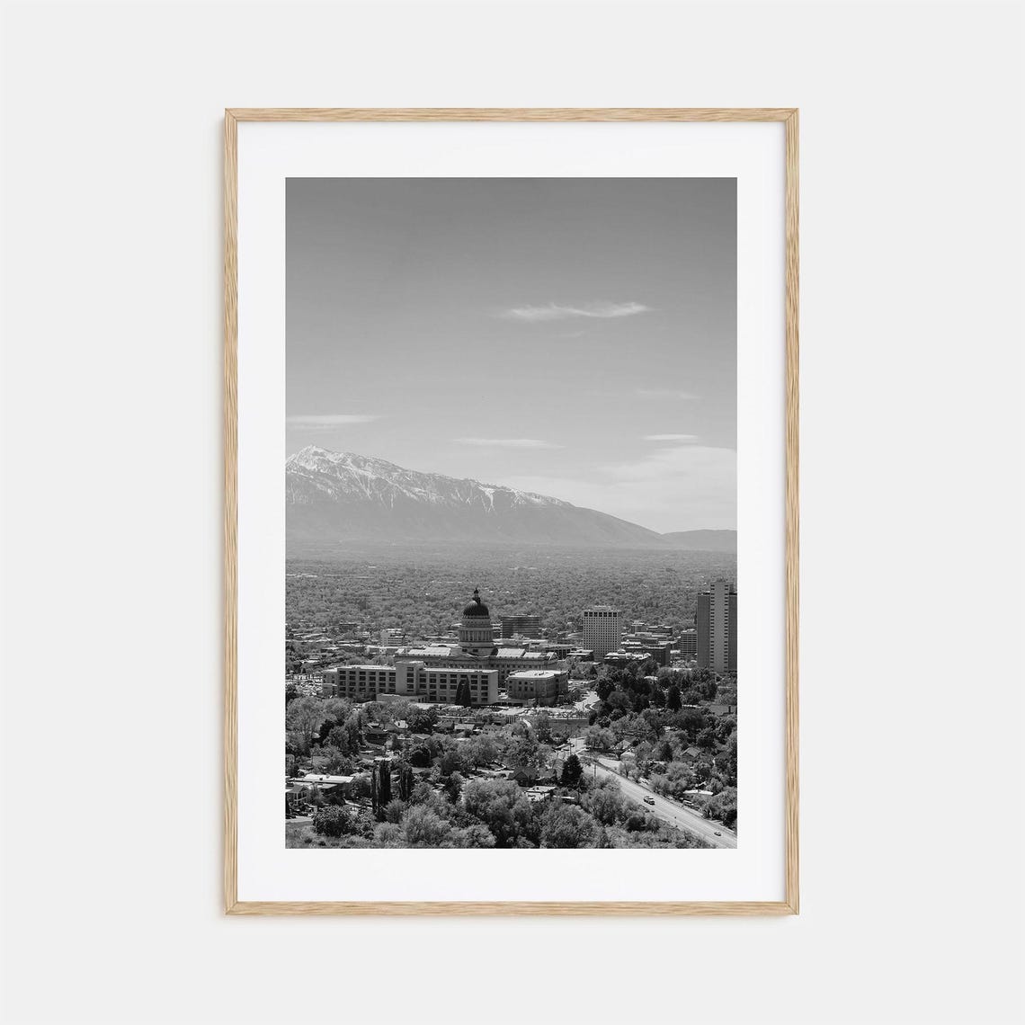 Salt Lake City Photo Poster Print No 1 Salt Lake City Black And White Art Salt Lake City Wall Photography Travel Map Poster