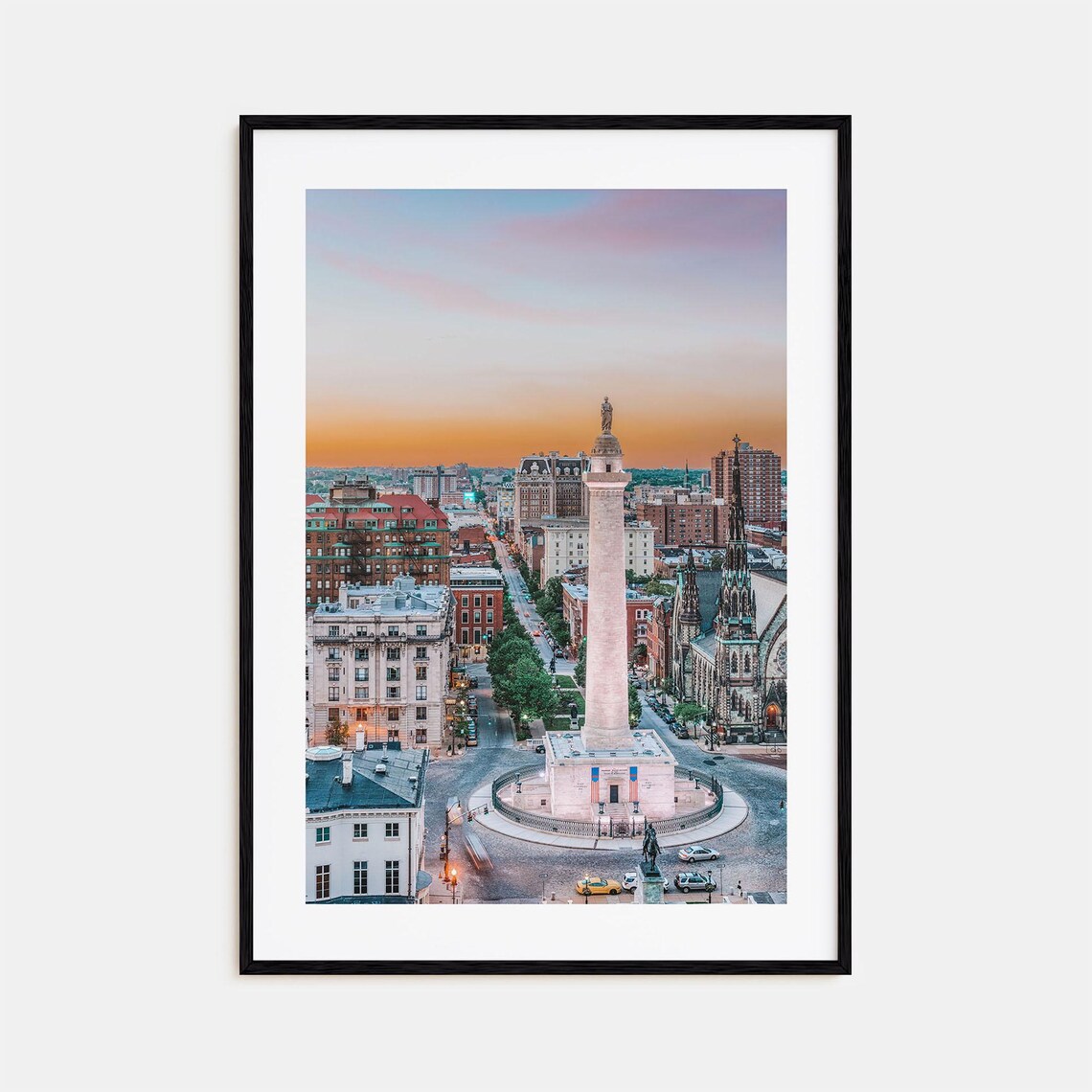 Baltimore Colorful Travel Poster, City Map Art