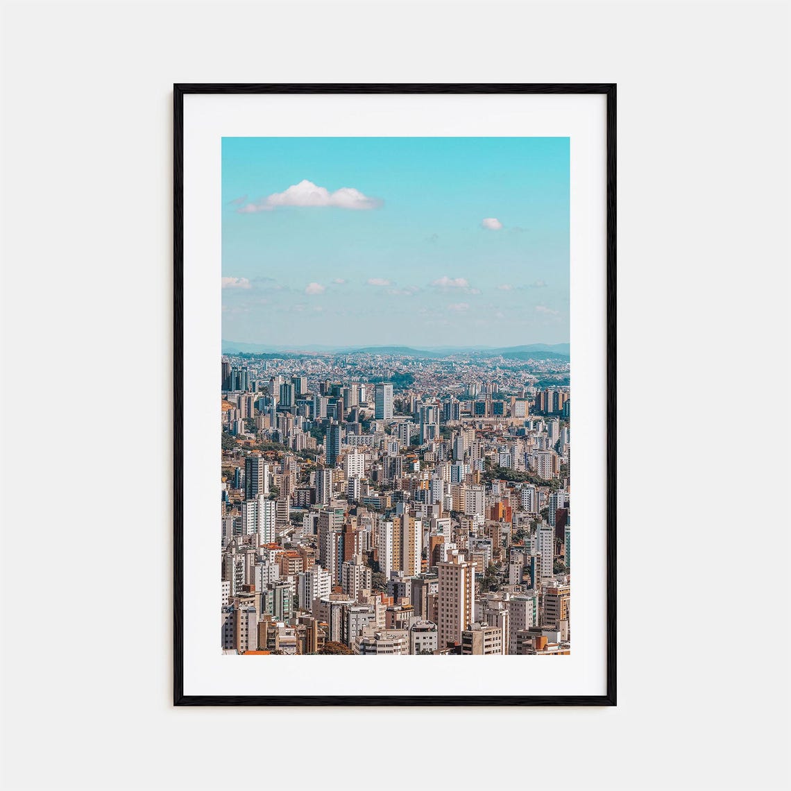 Belo Horizonte Brazil Dense City Skyline Aerial View Photo Poster