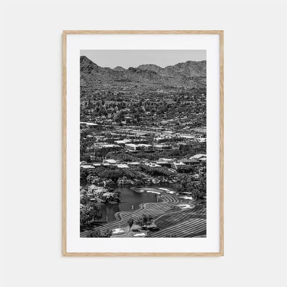 Scottsdale Photo Black And White Wall Art Print