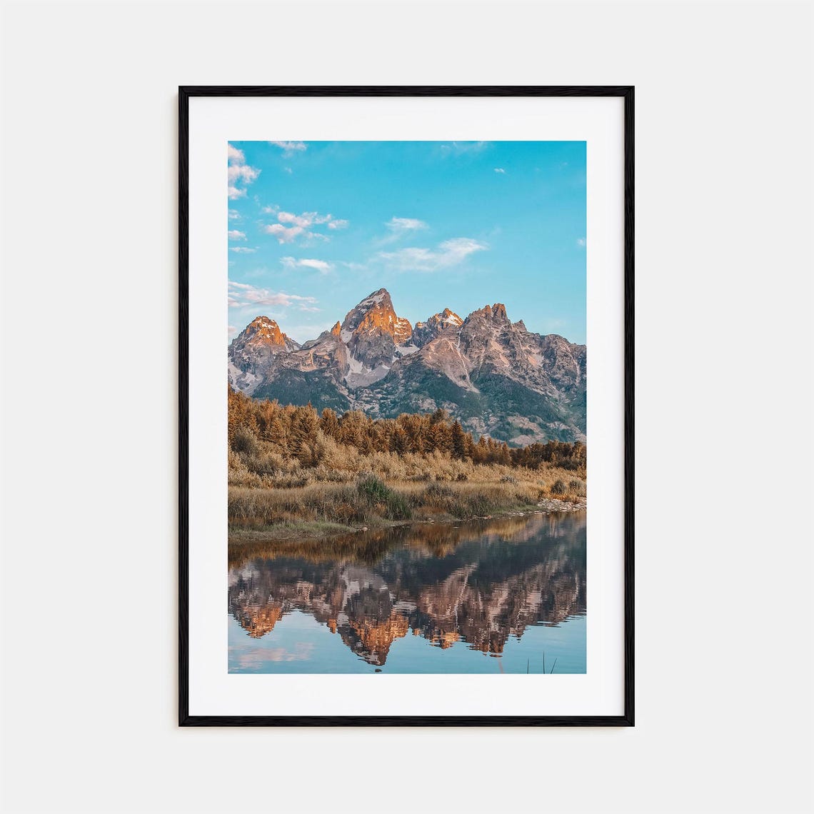 Jackson Hole Wyoming Grand Teton Reflection Lake Mountains Poster