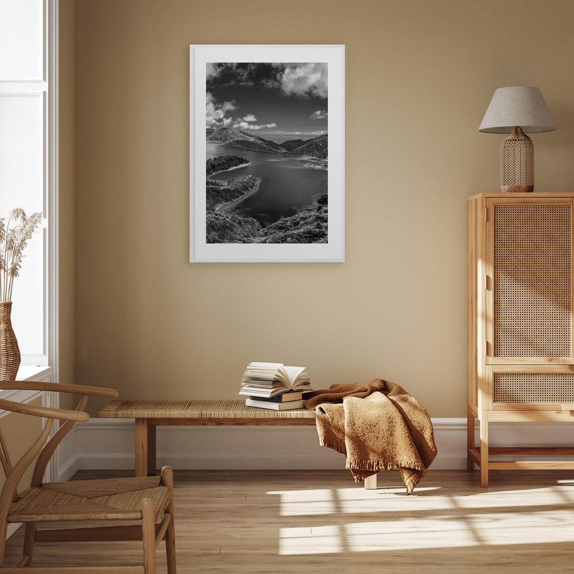 Azores Black and White Travel Poster, Wall Art Print - Image 3