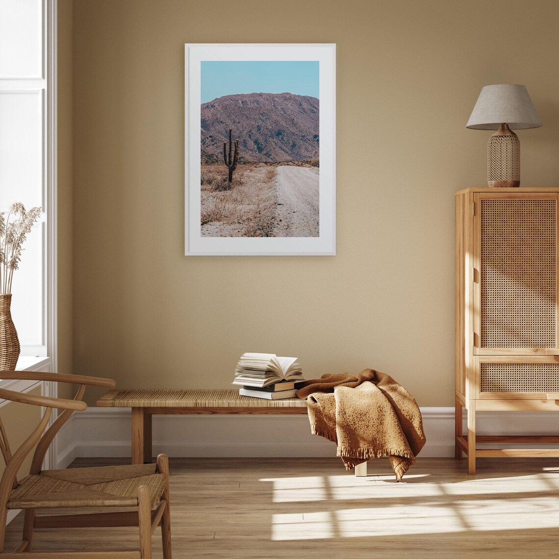 Saguaro National Park Desert Road Cactus Mountain Vista Poster - Image 3