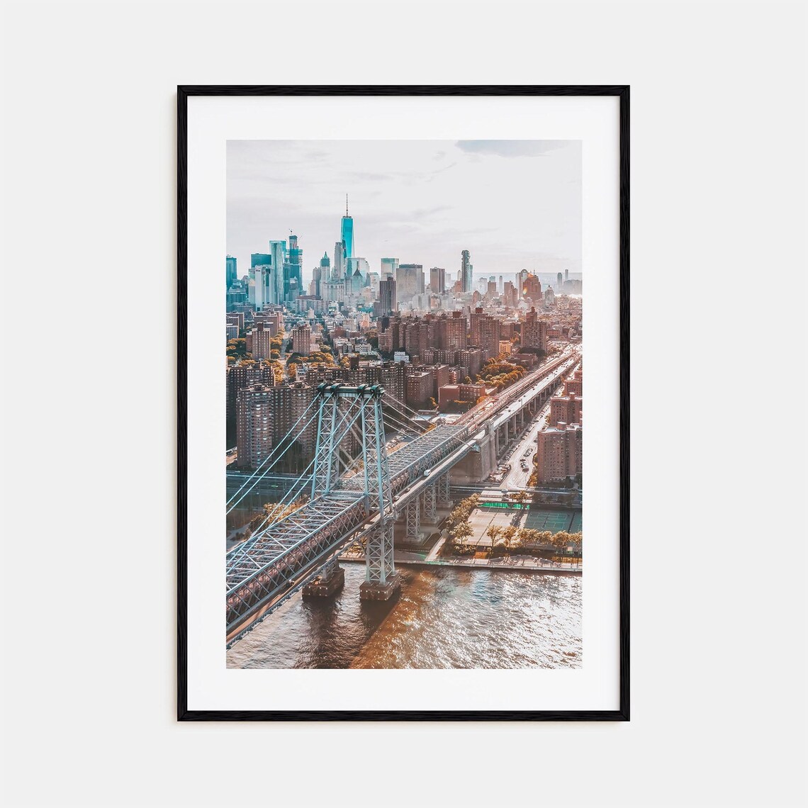 Williamsburg New York Colorful Travel Poster Print