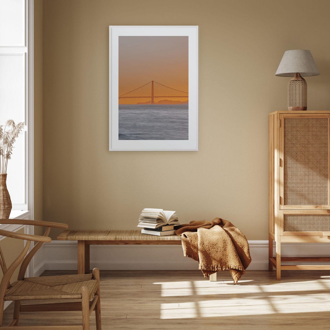 San Francisco Bay Golden Gate Bridge Sunset View Ocean Poster - Image 3