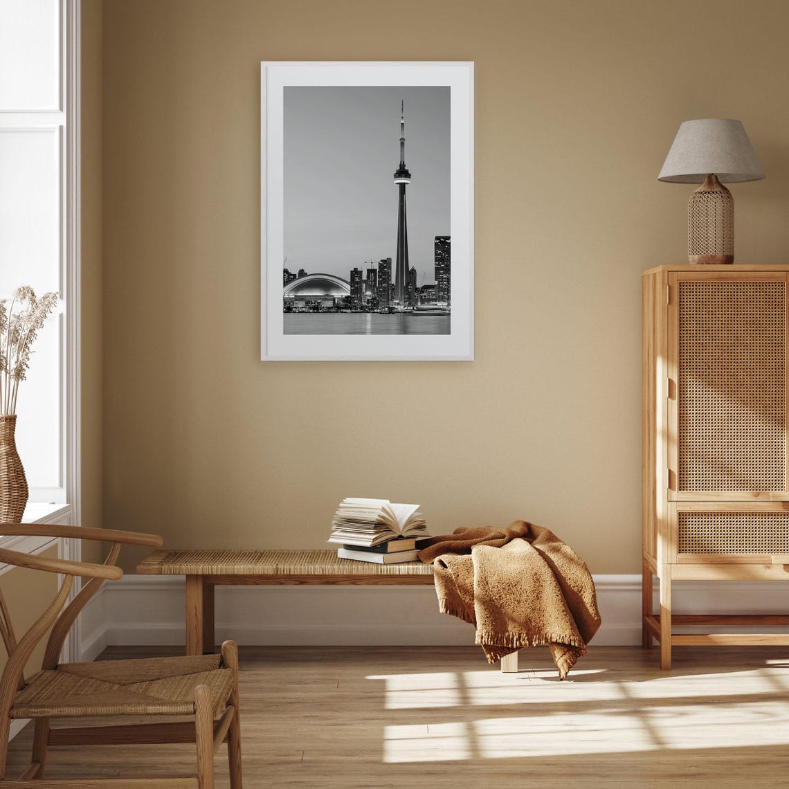 Toronto CN Tower Downtown Skyline Black and White Canada Poster - Image 3