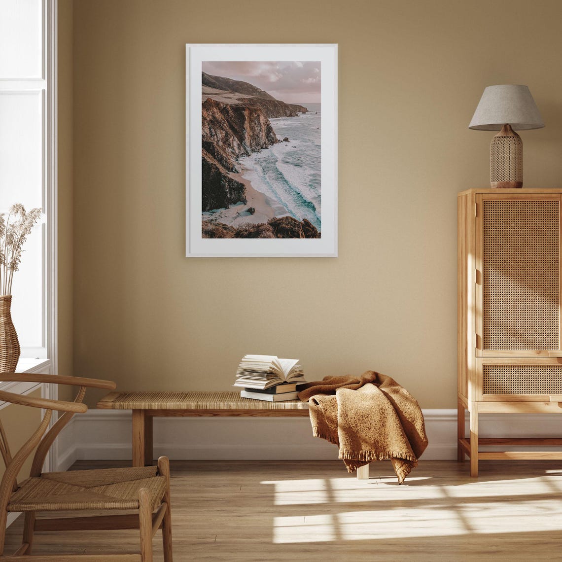 Big Sur California Rugged Cliffs Ocean Waves Photo Art Poster - Image 3