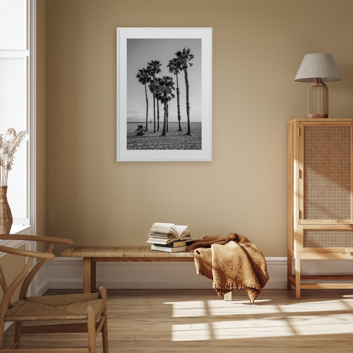 Santa Monica Black And White Travel Poster - Image 3