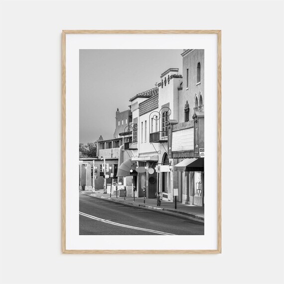 Santa Fe Historic Adobe Street Southwest Architecture Black And White Photo Poster
