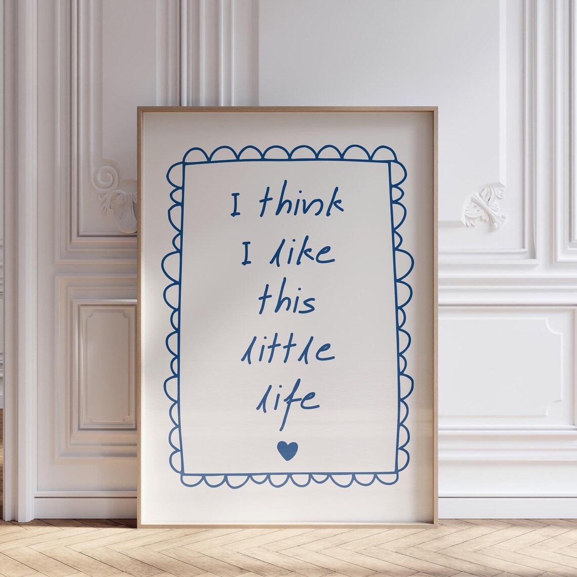 I Think I Like This Little Life Quote Print, Retro