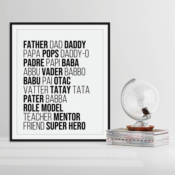 Dad Gift Dad Presents Fathers Day Gift Father Print Fathers Day Fathers Day Prints Gift For Dad