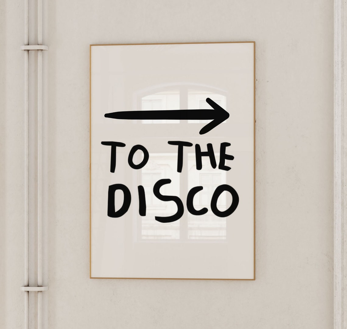To the Disco Arrow Poster with Bold Hand Drawn Typography Style - Image 2