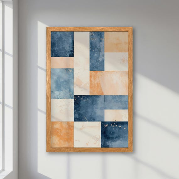 Abstract Poster, Minimalist Geometric Office Decor