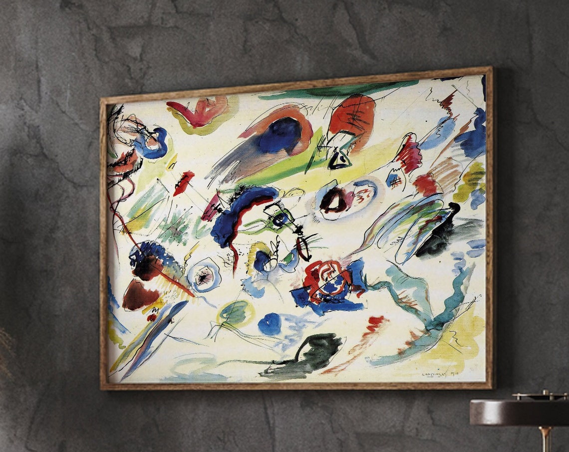 Wassily Kandinsky Poster Untitled First Abstract Watercolor 1911 Museum Of Modern Art Exhibition Print