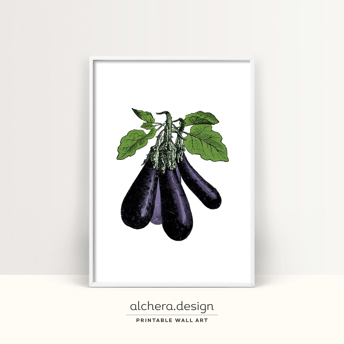 Eggplant Decor Vegetable Decor Eggplant Eggplant Purple Vegetable Print Kitchen Print Vegetable Poster Vegetables Art Vegetables