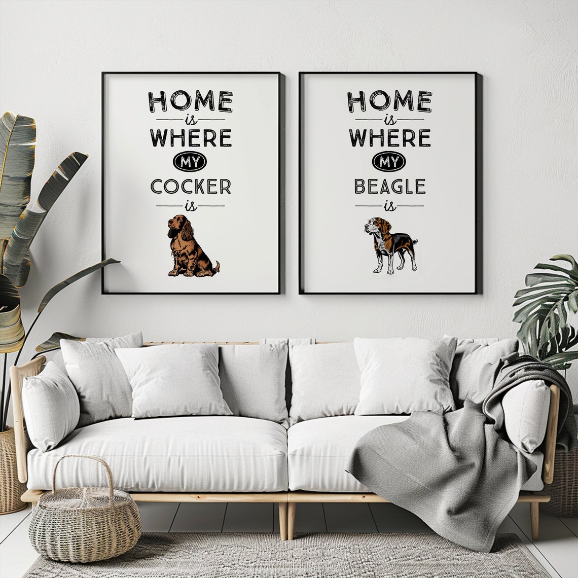 Home Is Where My Cocker Is Cocker Spaniel Dog Quote Poster Lovers - Image 2
