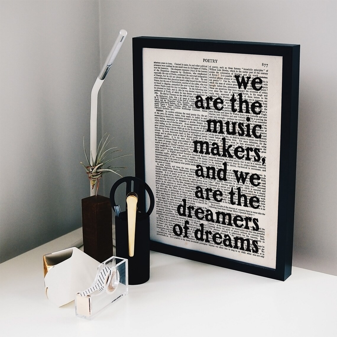 Arthur Oshaughnessy We Are The Music Makers Dreamers Of Dreams Quote Poster - Image 2
