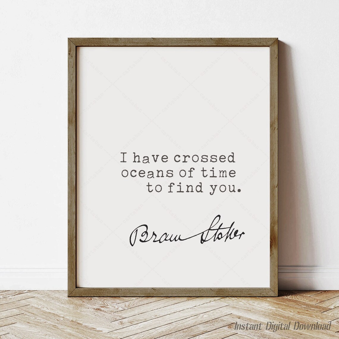 Dracula Quote by Bram Stoker, Oceanic Love Art Print