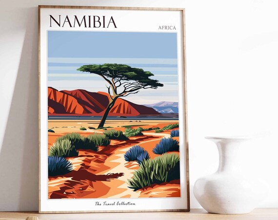 Namibia Poster Namibia Travel Print Tropical Decor African Decor Africa Travel Print Namibia Gift Namibia Travel Poster