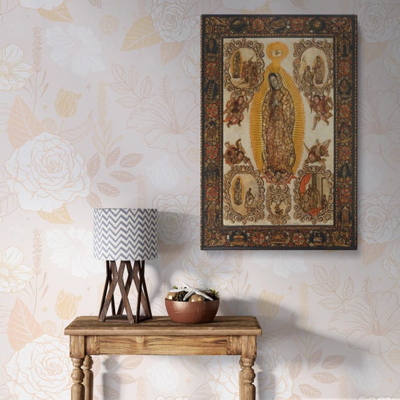 Virgin Of Guadalupe, Vintage Catholic Artwork