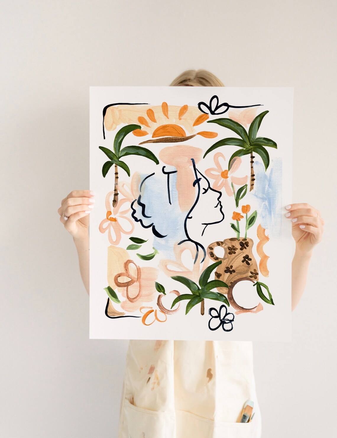 Bloom Art Print, Abstract Feminine Portrait - Image 4