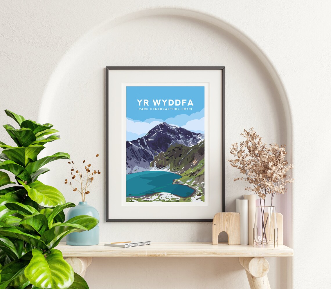 Yr Wyddfa Wales Travel Poster, Snowdonia National Park - Image 2