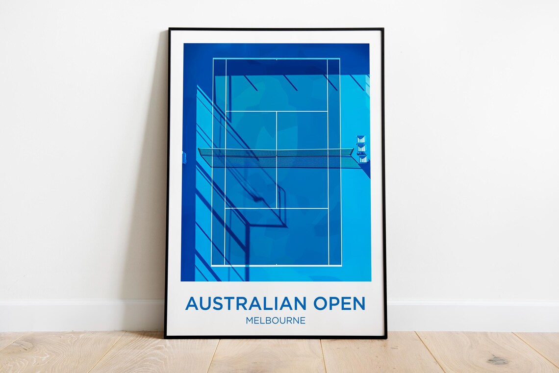 Australian Open Tennis Watercolor Art Print