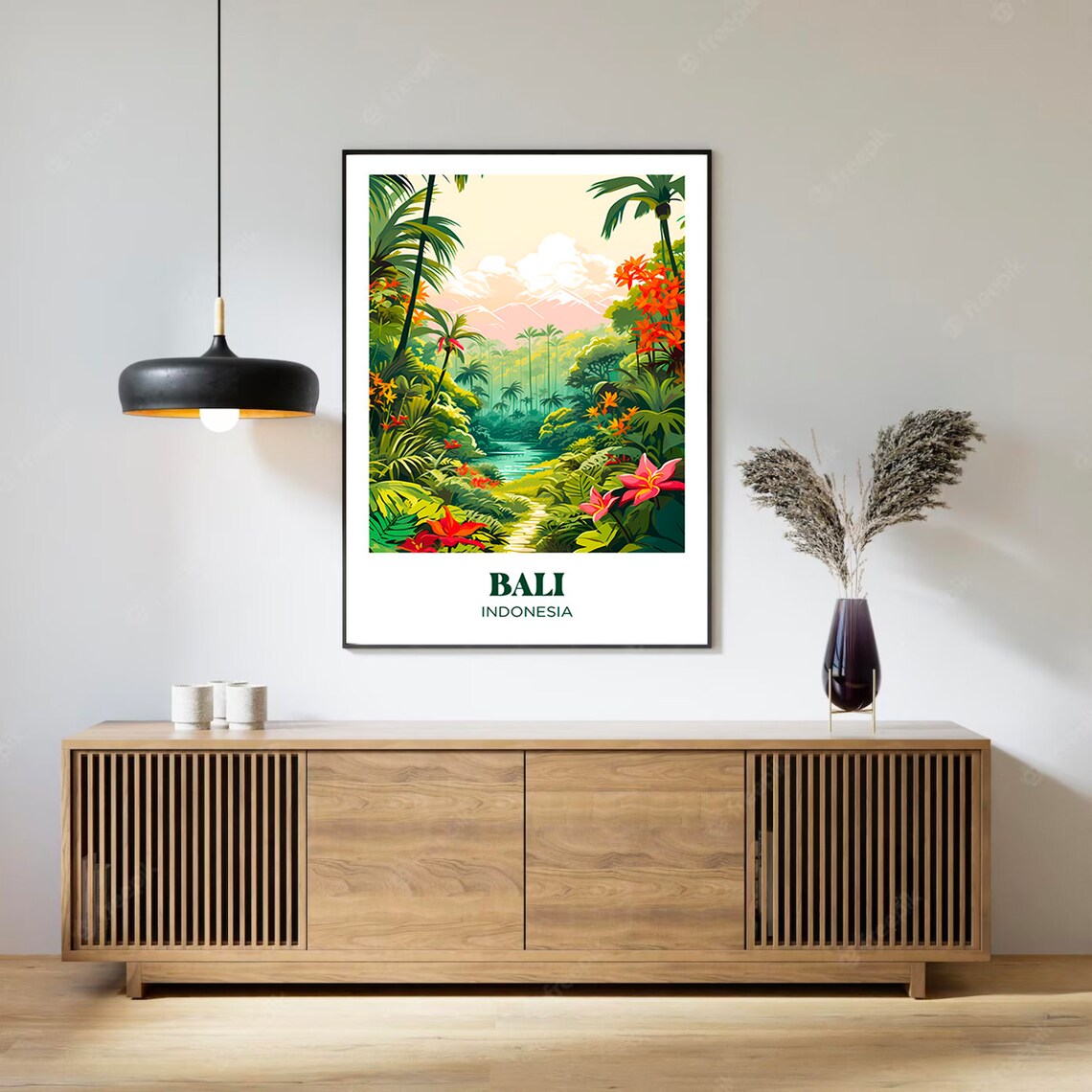 Bali Travel Poster, Watercolor Island Wall Art Print - Image 2