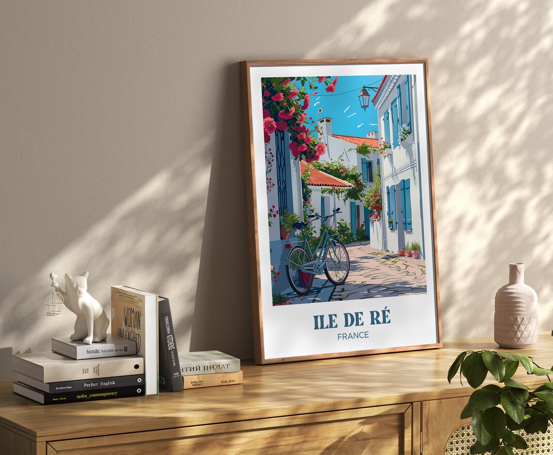 Ile De R Travel Poster, French Watercolor Art Print - Image 4