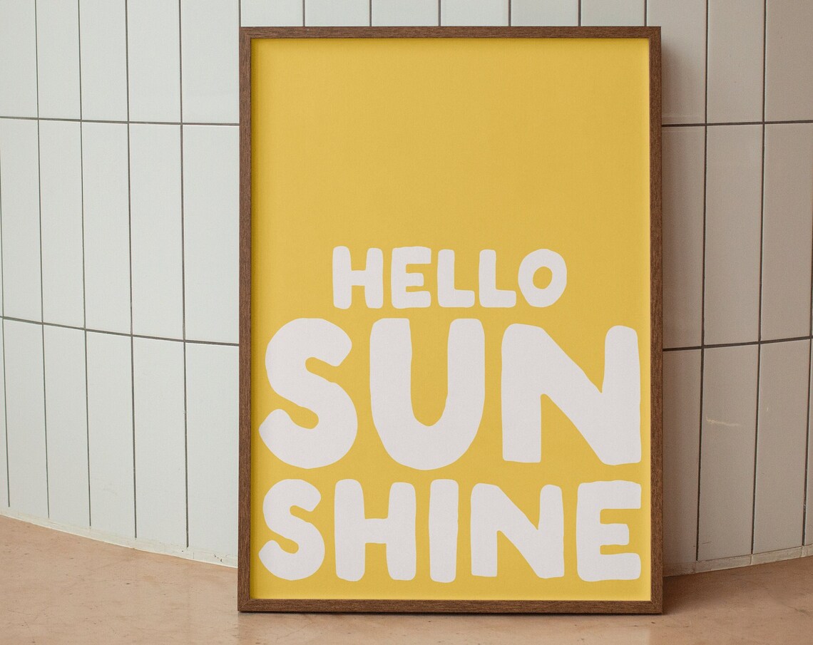 Hello Sunshine Art Print, Boho Nursery Decor